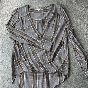 Max studio checkered blouse